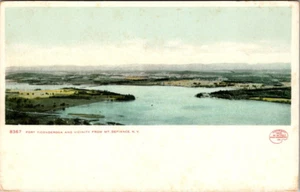 Vintage Postcard Fort Ticonderoga from Mt Defiance New York Undivided back - Foto 1 di 2