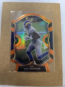 Van Jefferson RC Orange Prizm Concourse Die-Cut 2020 Select Football Rams - Bild 1 von 2