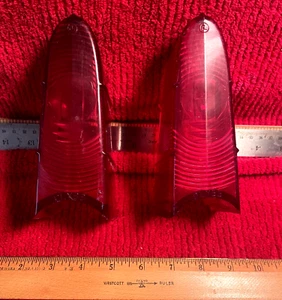 PAIR 1955 Plymouth Belvedere Tail Light Lenses FACTORY Used Original PLYBB # 50 - Picture 1 of 8