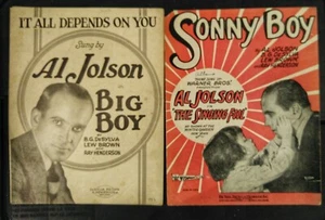 AL JOLSON 1925-1932 sheet music SONNY BOY and BIG BOY Complete Very Good - Picture 1 of 1