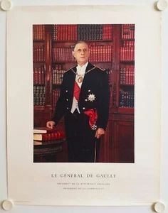 Plakat Präsident LE GÉNÉRAL CHARLES DE GAULLE Foto Jean-Marie MARCEL - Bild 1 von 4