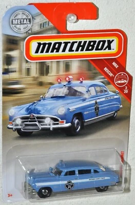 Matchbox 2019 #57 51 Hudson Hornet P1 Police Patrol MOC MBX Rescue #3 FYR20 - Image 1 of 2