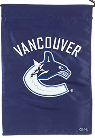 Vancouver Canucks EG Premium 2-sided Garden Flag Banner Applique Embroidered Cover
