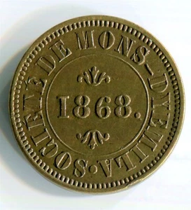 Algeria, Akfadou-En-Kabylie - 1868 Societe De Mons Dyemila 1 Journee Token - Picture 1 of 2