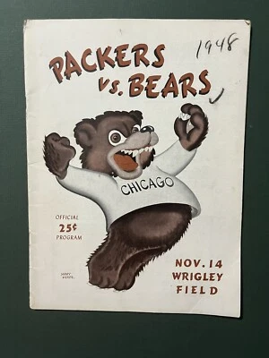 Program 1948 Packers vs Bears NFL football program/famous “JERRY KEEFE”COVER! - Image 1 of 4