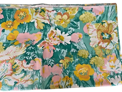 Tela Waverly Jardín Fiesta 1.3 Yardas Verde Tropical Acuarela Floral Flor Foto 1 de 4