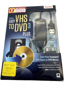 Roxio Easy VHS to DVD 3 Plus Converter Audio/Video Tapes CDs Records Cassettes - Picture 1 of 4