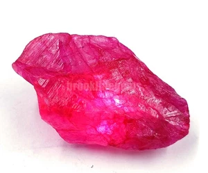 Piedra preciosa suelta rosa áspera rubí natural teñida certificada EGL de 110 quilates sin cortar 5NSE - Imagen 1 de 9