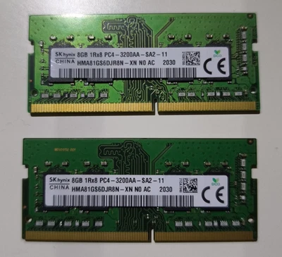 SK hynix 16GB (2x8GB) PC4-3200MHz DDR4 RAM, SO-DIMM, Laptop - Bild 1 von 2