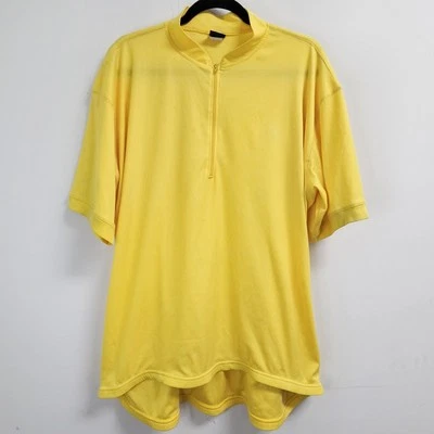 Велосипедная повседневная рубашка Canari мужская большая/XL желтая на молнии наполовину - Изображение 1 из 4