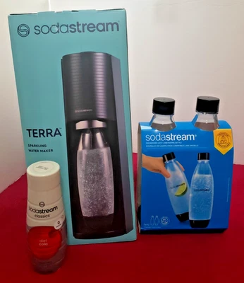 SodaStream Terra Sparkling Water Maker Bundle_Black_CO2 Cylinder_3 Bottles_Mix! - Image 1 of 4