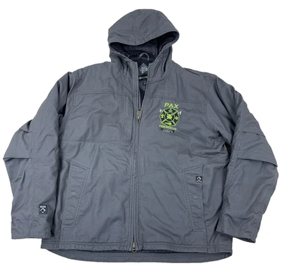 Chaqueta Dri Duck Hombre XL Gris Lona Con Capucha Ropa de Trabajo Power Move Forrada Adulto Foto 1 de 4