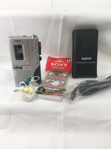 Sanyo Silver TRC - 580M Microcassette Recorder Dictation Machine Accessories H12 - Picture 1 of 14