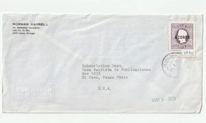 Portugal Briefumschlag 1980 mit Acores 19,50 Porto nach USA - Bild 1 von 2