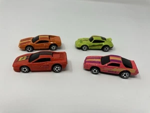 4 Vintage Hot Wheels Micro Color Racers Street 3227 3226 Ferrari Camaro Lot - Bild 1 von 17