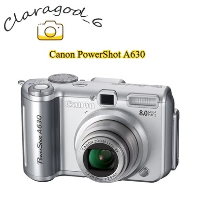 Canon PowerShot A630 Digital Camera 8 MP 4X Optical Zoom Tiltable Screen Silver - Image 1 of 4
