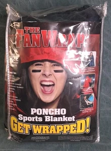 THE FAN WRAP BLUE PONCHO SPORTS BLANKET - ONE SIZE ADULT - Picture 1 of 4
