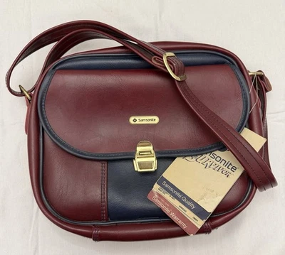 Bolso de Mano Samsonite The Survivor Burdeos Vintage Vinilo Cremallera Práctico Correa Ajustable Nuevo con Etiquetas Foto 1 de 4