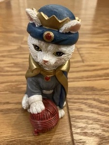 Hawthorne Village King Yarn Wiseman PURR-fect Weihnachtsfestzug Krippe Katze - Bild 1 von 6