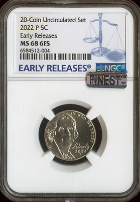 2022 Jefferson Nickel NGC MS68 FS Early Release Quality - Image 1 of 2