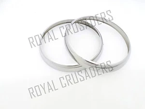 HEADLIGHT RETAINING CHROME PLATED OUTER RIM 8" FOR WILLYS JEEP #G124 (CODE 3302) - Picture 1 of 2