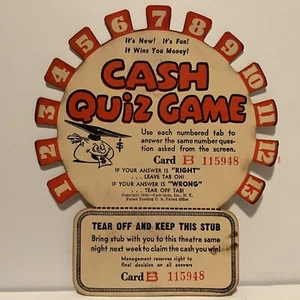 Juego de cuestionario en efectivo rifa de cine de cine 1940 - Imagen 1 de 4