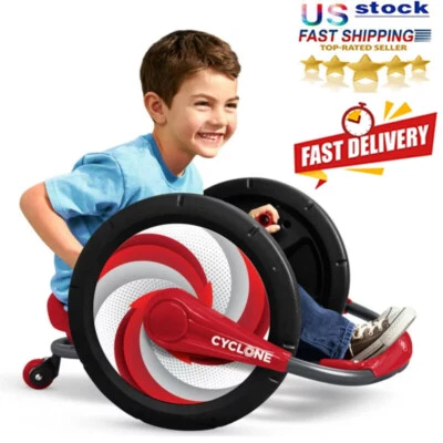 Radio Flyer Cyclone Ride-on para niños ruedas de 16" gira 360 grados rojo Foto 1 de 4