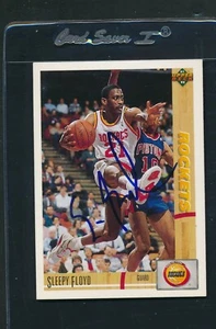 1991/92 Upper Deck #252 Sleepy Floyd Rockets Signed Auto *A187 - Picture 1 of 1