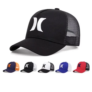 Hurley Men's Trucker Hat Del Mar Embroidered Logo Mesh Snapback Cap UK - Picture 1 of 15