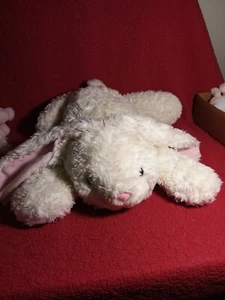 28" laid out Walmart WHITE BUNNY  RABBIT PILLOW plush stuffed - Picture 1 of 4