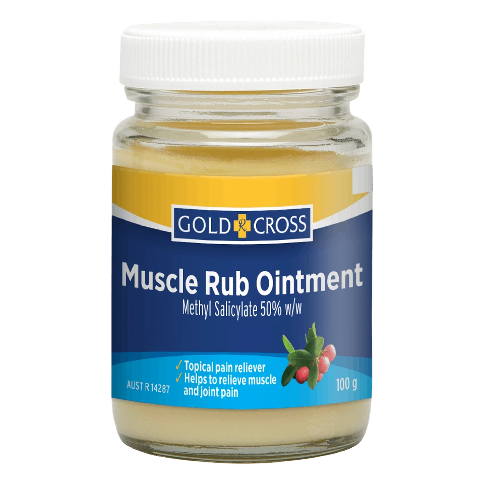 Gold Cross Muscle Rub Ointment 100g Methyl Salicylate Topical Pain Reliever - image 1 of 1