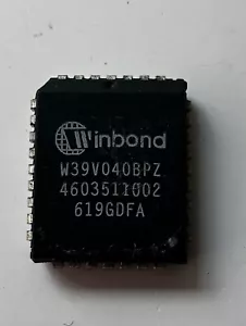 W39V040BPZ 3,3V 512Kbx8 Flash memory= 29F040 PLCC-32 Winbond genuine part x1 pcs - Bild 1 von 1