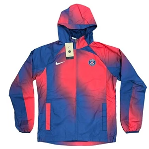 Nike PSG Paris Saint-Germain Gradient Blue Rain Jacket, Size Med NWT DV5177-410 - Picture 1 of 5