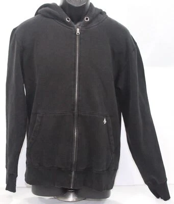 VTG 90s Volcom Stone Timeless Hoodie Hooded Black Zip Sweatshirt Jacket Medium - Image 1 of 4