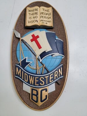 Керамическая настенная вешалка Midwestern British Columbia Coat of Arms Proverbs Quote 10x6 - Изображение 1 из 4