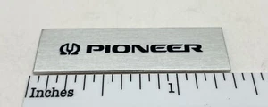 Pioneer Turntable Badge Logo For Dust Cover Metal Custom Made 1-3/8" X 7/16" - Picture 1 of 7