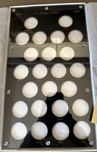 Capital Plastic Coin Holder #BVD100C U.S. Morgan Dollars 1891-1898 Display Black - Picture 1 of 5
