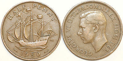 1937 To 1952 George VI Bronze Halfpenny Your Choice Of Date / Year • 1.62£