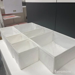 IKEA SKUBB Storage Box Drawer Organizer 6 Pack White BRAND NEW- - Picture 1 of 4
