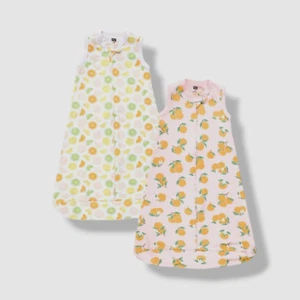 Hudson Baby Baby Girl's White Citrus Orange Sleeveless 2-Piece Sleeping Bag - Picture 1 of 2