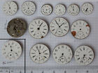 14-LOT Swiss Made & antique fakes Pocket Watch Movements for parts repairs AS IS