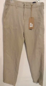 Lucky Brand Jeans Womens Size 2/26 Khaki color Twill Ankle Straight Leg - Picture 1 of 6