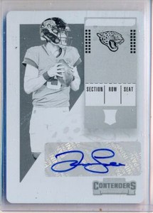 TANNER LEE - 2018 Contenders Rookie Ticket Black Printing Plate AUTO 1/1 Jaguars