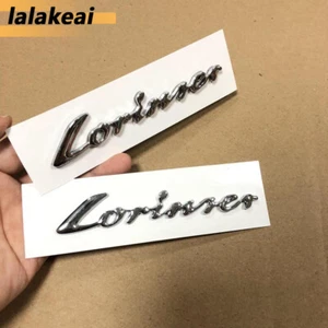 2pcs Chrome For Lorinser Badge Car Fender Rear Trunk Emblem Sticker Small Size - Foto 1 di 5