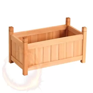 Green Fingers Garden Bed 60x30x33cm Wooden Planter Box Raised Container Growing - Picture 1 of 8