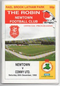Dec 92 NEWTOWN v CONWY UNITED League of Wales 1st season - Picture 1 of 1