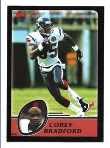 Corey Bradford 2003 Topps negro #9 #002/150 Houston Texans - Imagen 1 de 2