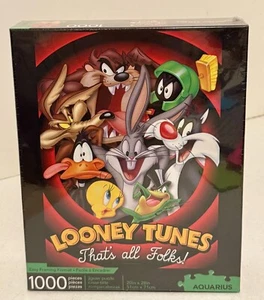 Looney Tunes “That's All Folks”' Jigsaw Puzzle BUGS MARVIN TAZ TWEETY DAF-NEW - Picture 1 of 4