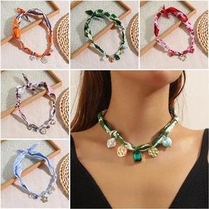 Vintage Collarbone Chain Colorful Choker Charm Jewelry Accessories Gift - Picture 1 of 19