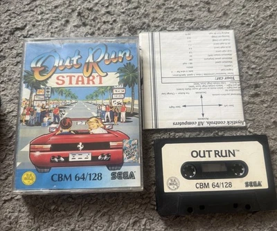 "Out Run" Commodore 64/128 (C64/C128) game tested see pic  - Image 1 of 4